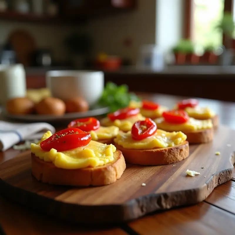 Montadito de Tortilla de Patatas y Pimientos Asados: Tapa para Compartir