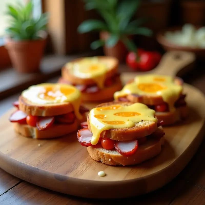 Montaditos de Lomo con Queso y Pimientos Asados: Tapa Andaluza en 10 Minutos