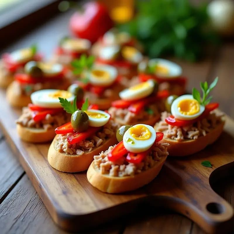 Montaditos de Pringá con Pimientos Asados: Tapas Sevillanas para Fiestas