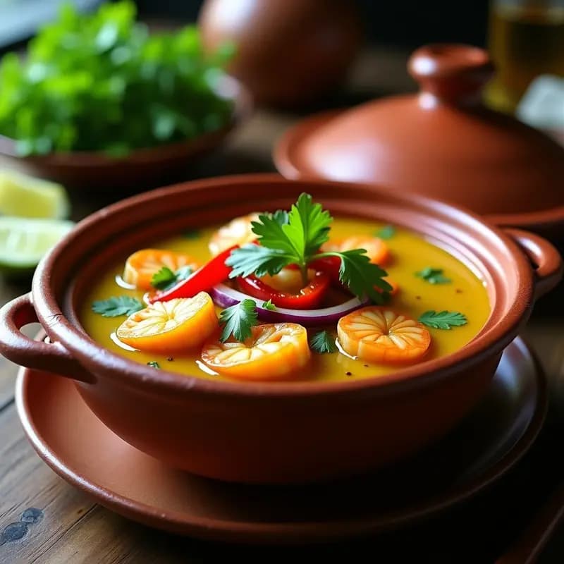 Moqueca de Palmito y Camarones de Konjac: Receta Brasileña Keto y Sin Carbohidratos