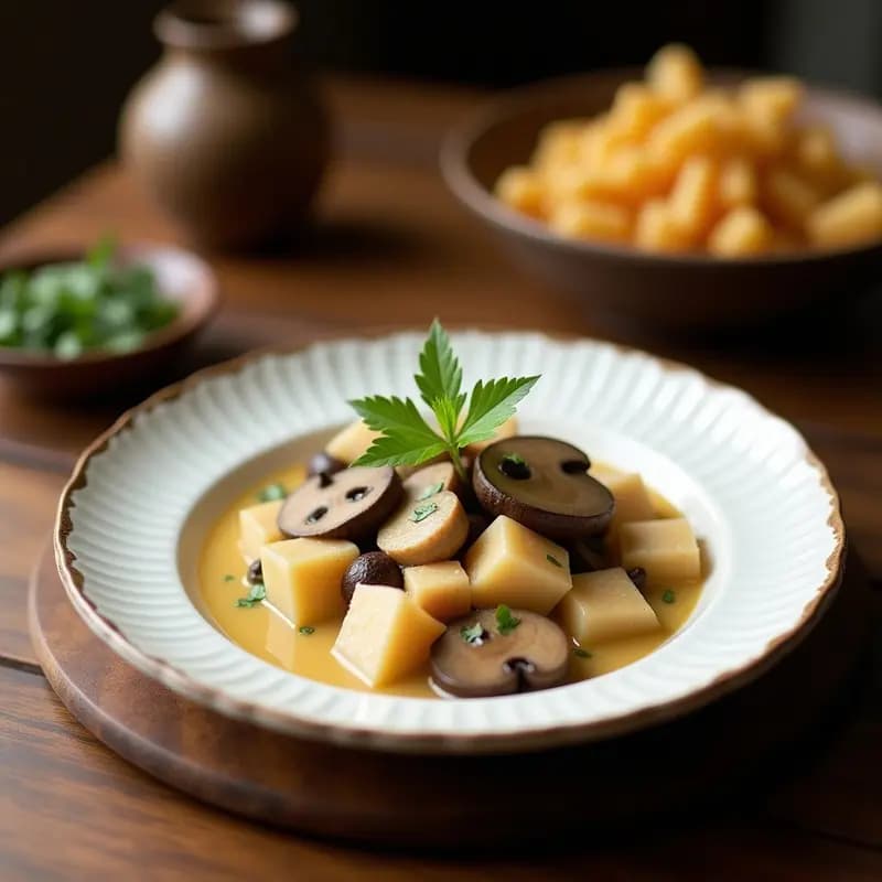 Moqueca de Palmito y Champiñones: Estofado Brasileño Vegano con Leche de Coco
