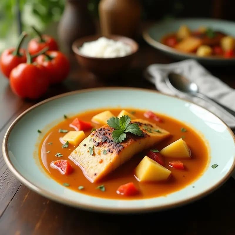 Moqueca de Pescado Blanco con Leche de Coco y Pimientos: Receta Brasileña Keto en 25 Minutos