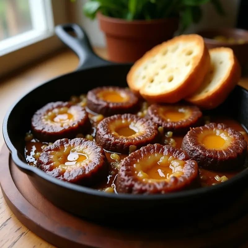 Morcilla de Burgos con Cebolla Caramelizada: Tapa Tradicional en Sartén