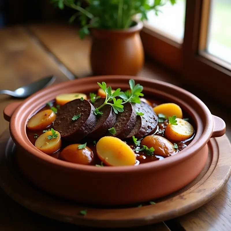 Morcilla de Cebolla con Patatas Panaderas: Receta de la Huerta Castellana