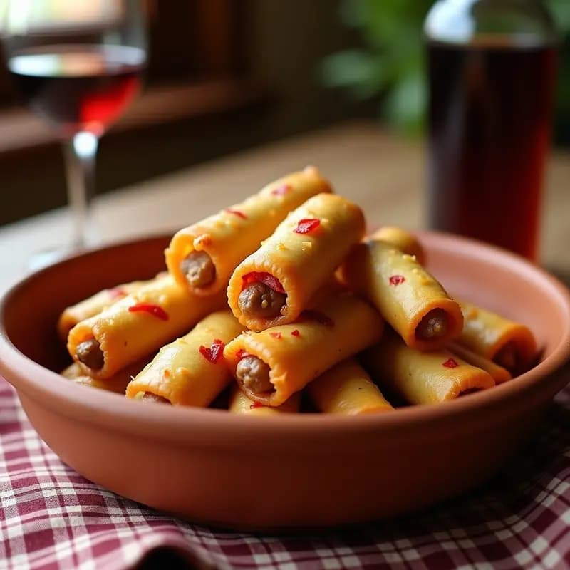 Morcones de Pringá con Patatas y Pimientos: Aperitivo Sevillano para Tapas y Pinchos