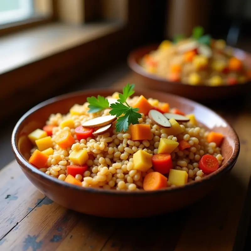 Moro con Verduras y Garbanzos: Arroz de Invierno con Toque Norteafricano