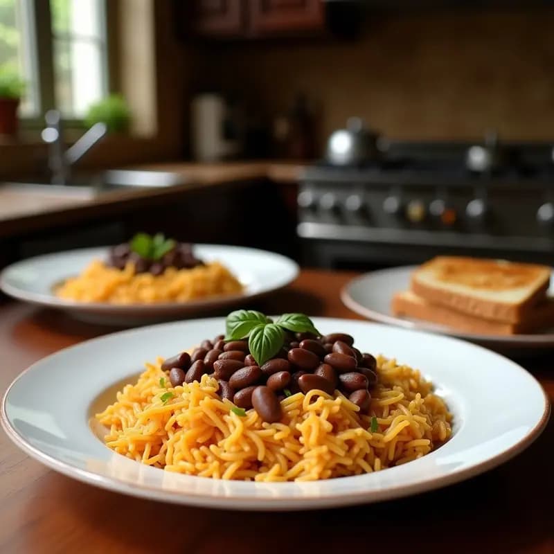 Moros y Cristianos Cubanos con Arroz Integral y Frijoles Negros: Receta Tradicional Saludable