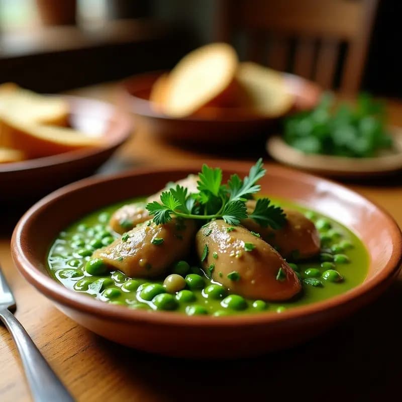 Morros de Cerdo en Salsa Verde con Guisantes: Receta de Aprovechamiento Tradicional