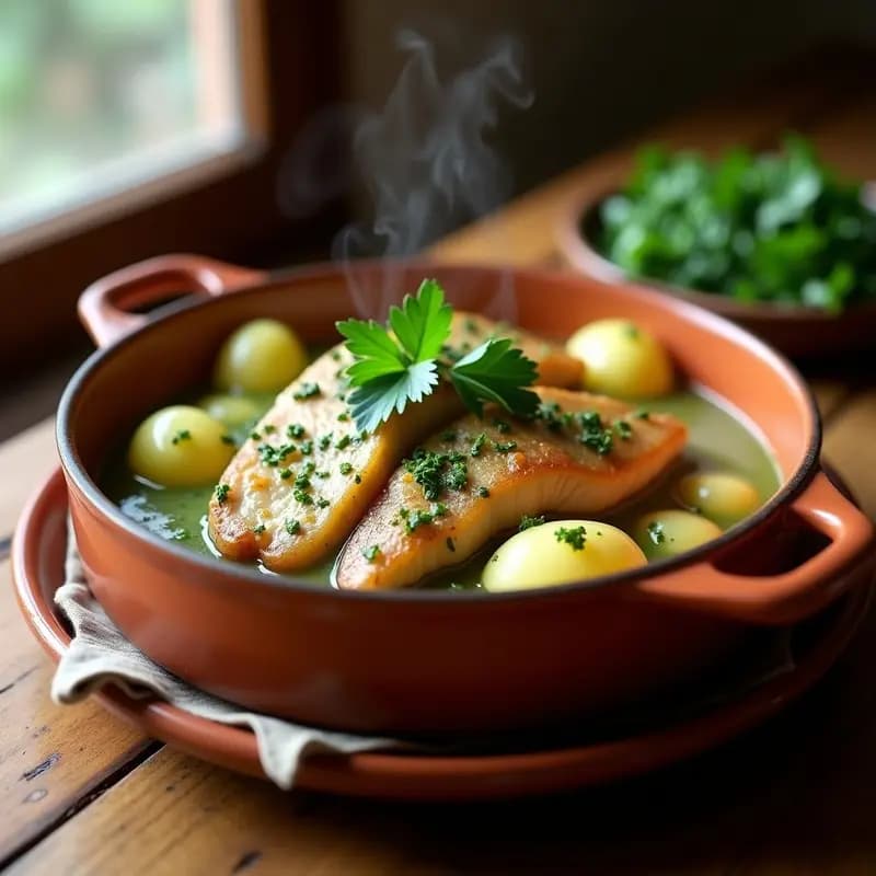 Morros con Patatas en Salsa Verde: Receta Gaditana para Amantes del Pescado