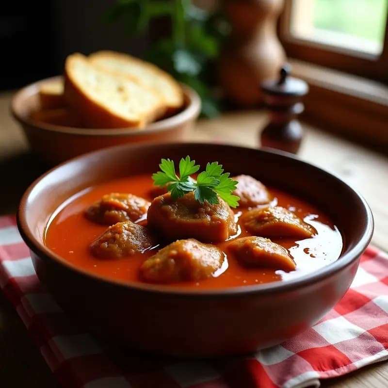 Morros con Tomate: Guiso de Callos de Ternera en Salsa de Pan y Pimentón