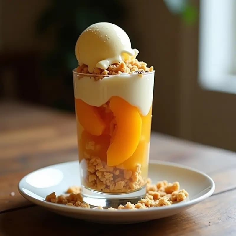 Mote con Huesillo Chileno con Helado de Lucuma: Postre Tradicional con Toque Moderno