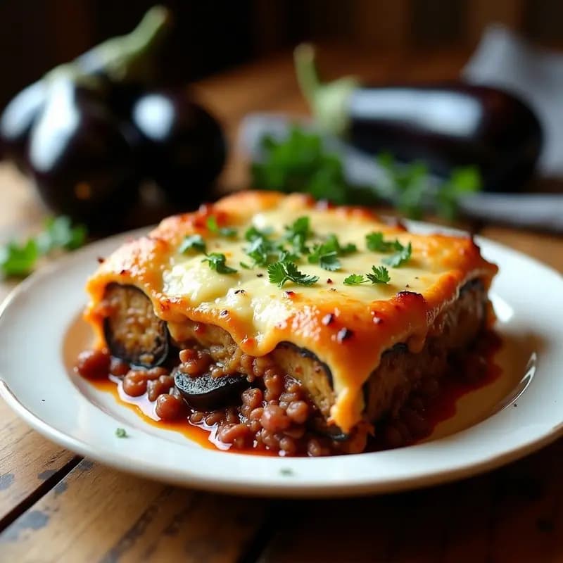 Mousaka Griega de Berenjena y Carne Picada: Receta Tradicional con Bechamel Casera
