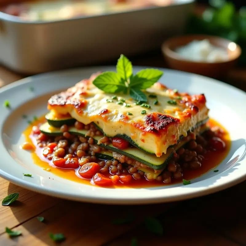 Mousaka de Calabacín y Carne de Cordero: Receta Griega Tradicional en Horno