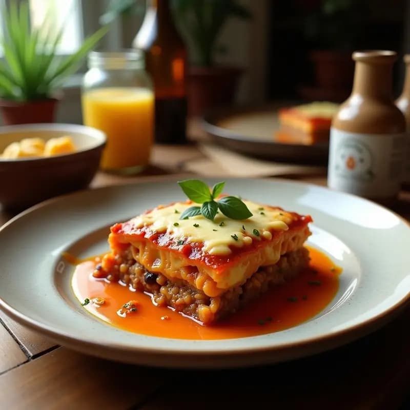 Moussaka Egipcia de Berenjena y Lentejas: Receta Vegana con Toque de Canela