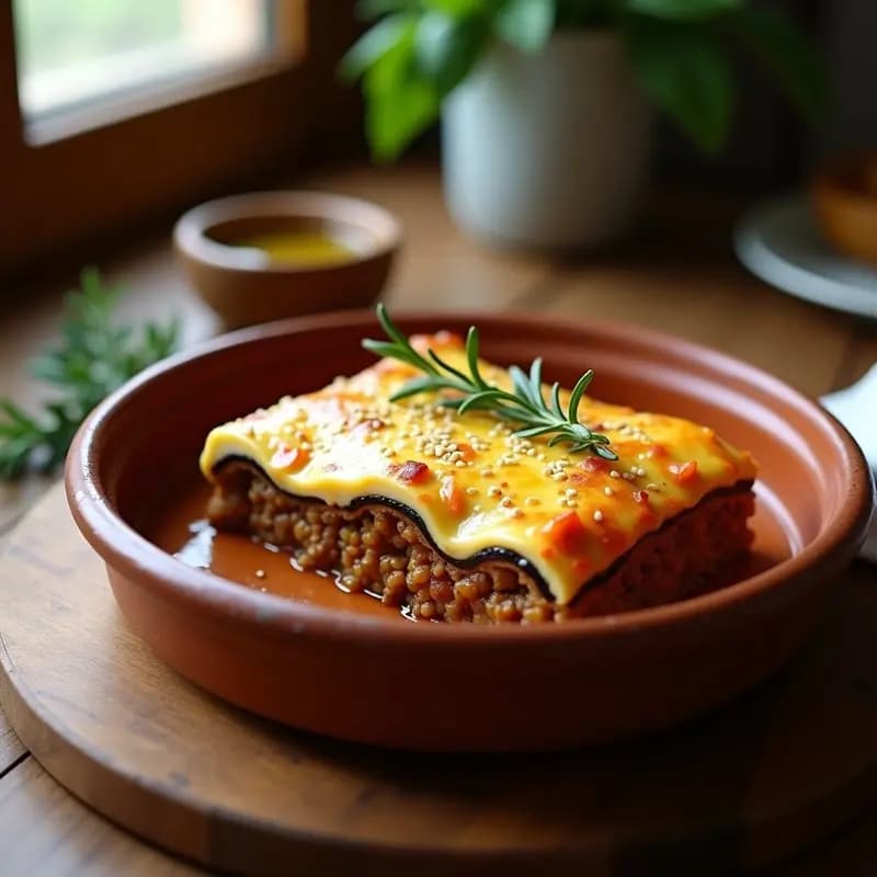 Moussaka de Berenjena y Lentejas: Versión Vegana y Sin Lactosa del Clásico Griego