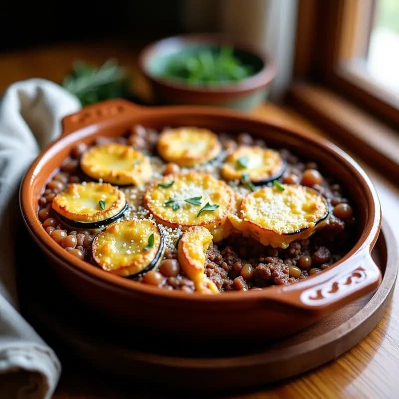 Moussaka de Feijoada: Berenjenas, Carne de Res y Frijoles Negros al Estilo Griego-Brasileño