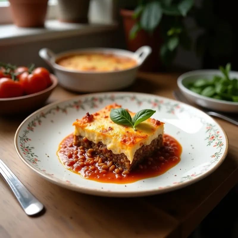 Moussaka Bulgara con Lentejas y Crema de Coco: Receta Vegana y Sin Lactosa