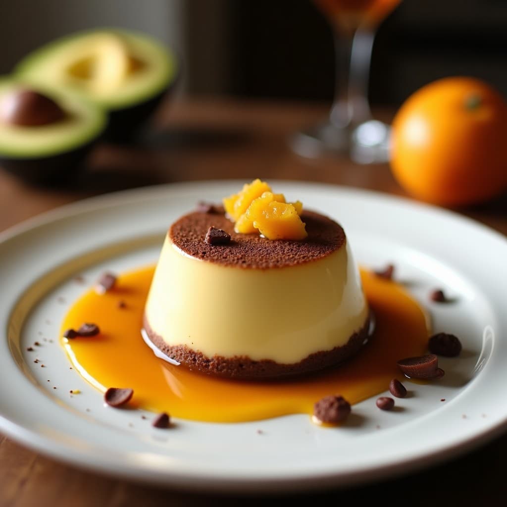 Mousse de Aguacate y Cacao con Trozos de Naranja Confitada: Postre Mexicano Sin Azúcar