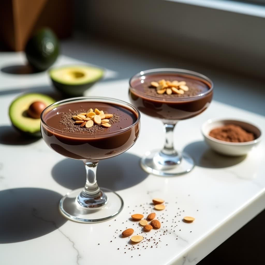 Mousse de Aguacate y Cacao con Toque de Pimienta Rosa: Postre Keto en 10 Minutos
