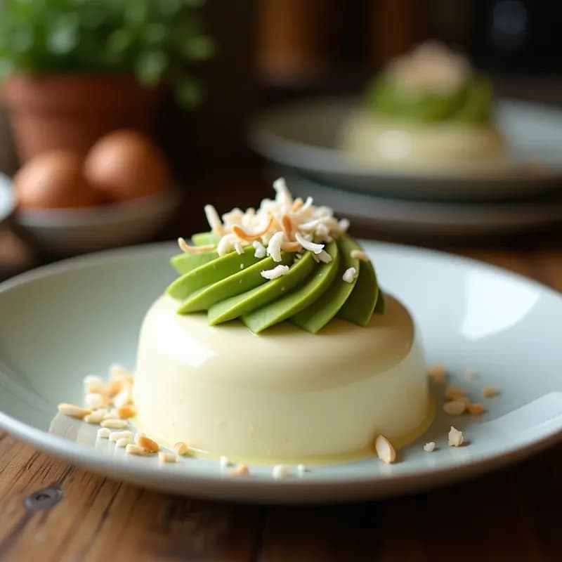 Mousse de Aguacate y Chocolate Blanco con Virutas de Coco: Postre Saludable en 10 Minutos