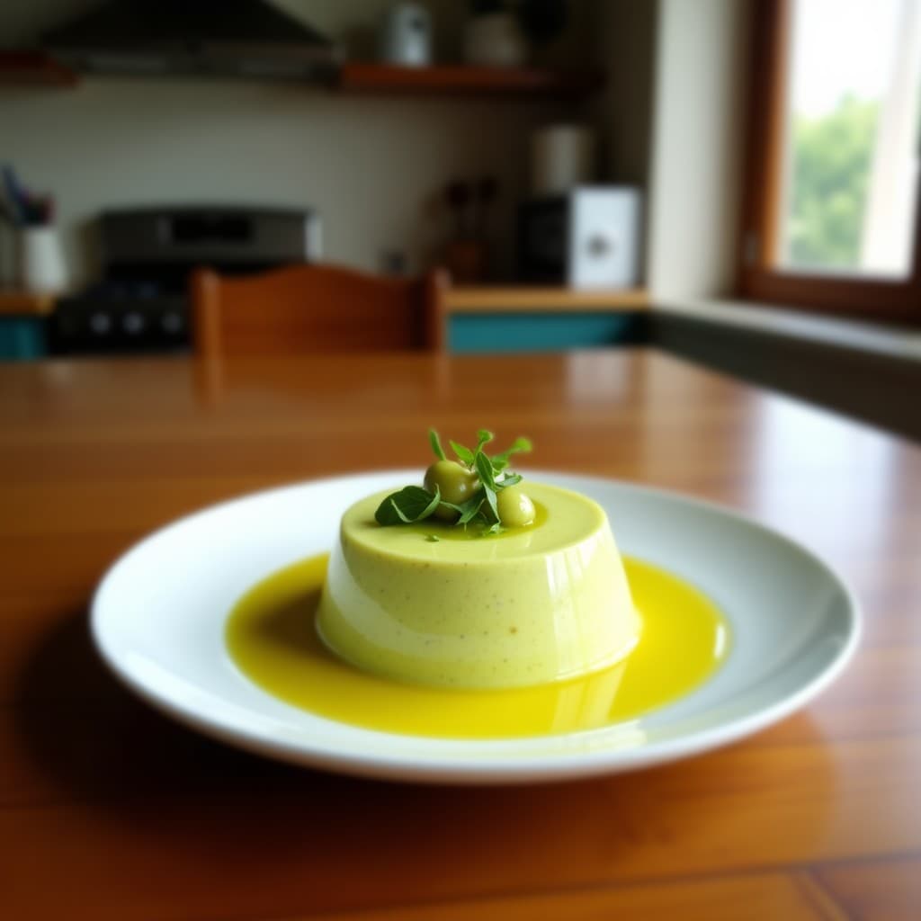 Mousse de Aguacate y Espinacas con Swirl de Aceite de Oliva: Postre Mediterráneo Vegano y Keto