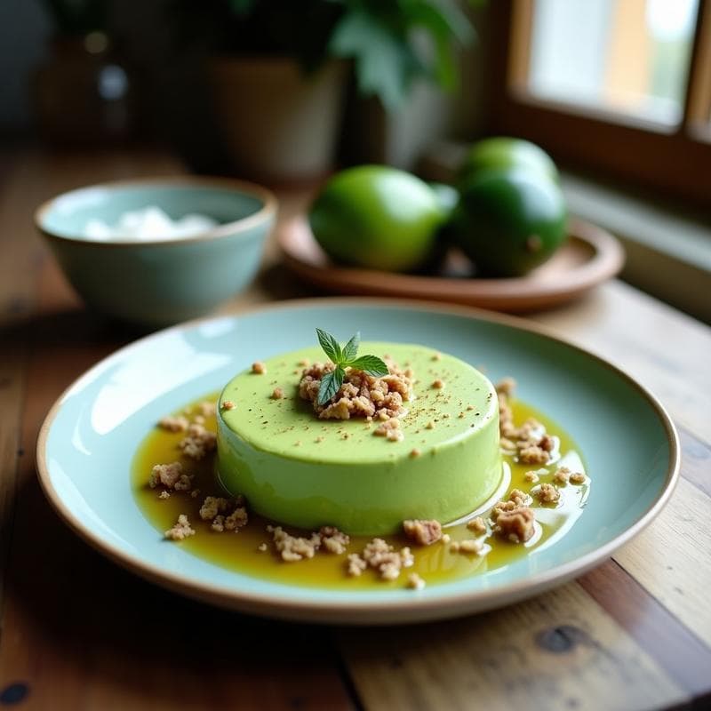 Mousse de Aguacate y Espirulina con Topping de Coco: Postre Keto y Detox