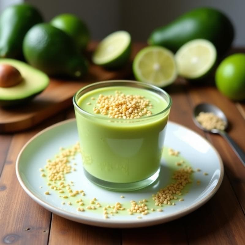 Mousse de Aguacate y Lima con Crujiente de Ajonjolí: Postre Vegano Sin Horno