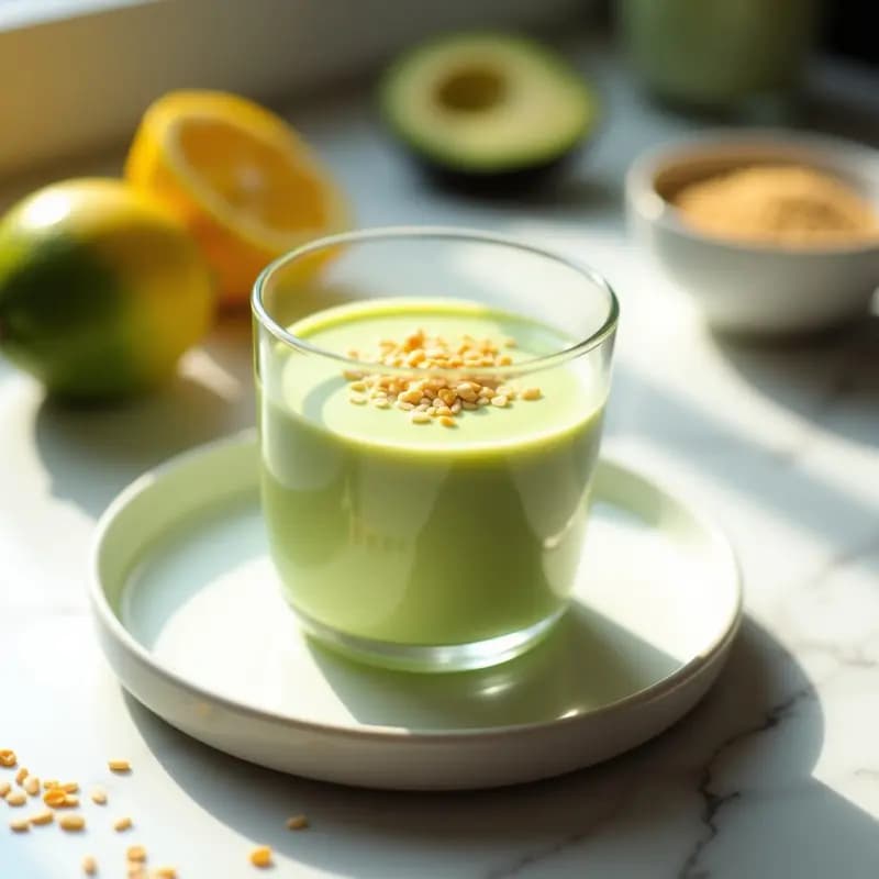 Mousse de Aguacate y Limón Yuzu: Postre Coreano Sin Lácteos y Sin Azúcar