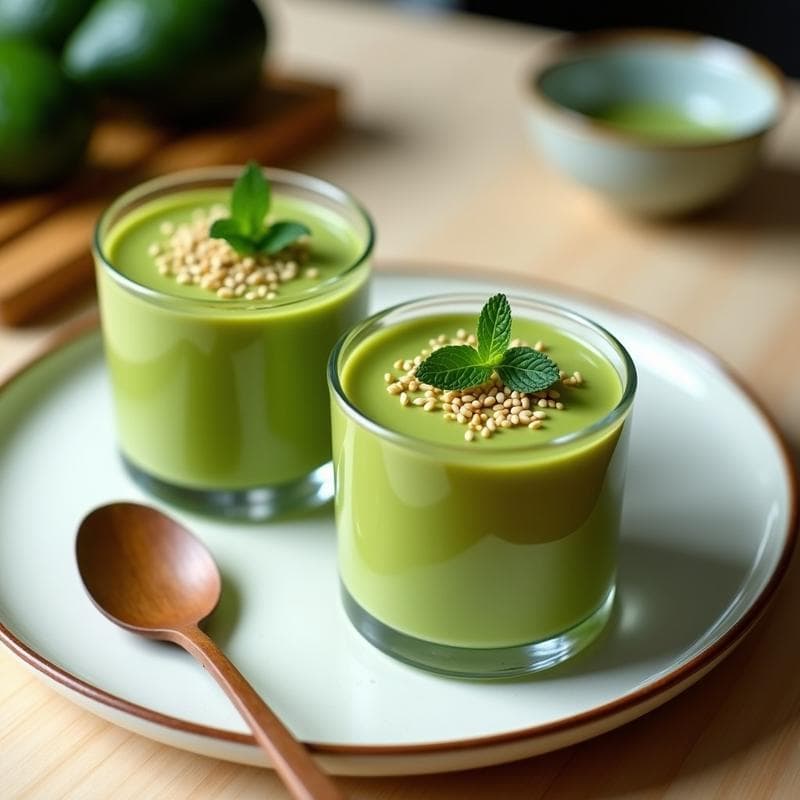 Mousse de Aguacate y Matcha: Postre Saludable Sin Azúcar con Toque Japonés en 10 Minutos