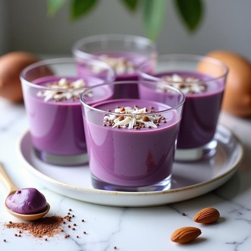 Mousse de Batata Morada y Cacao: Postre Keto Sin Azúcar en Thermomix