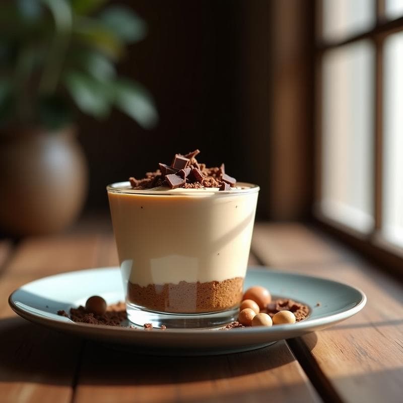 Mousse de Café y Dátiles con Base de Avellanas: Postre Vegano Sin Azúcar en Thermomix