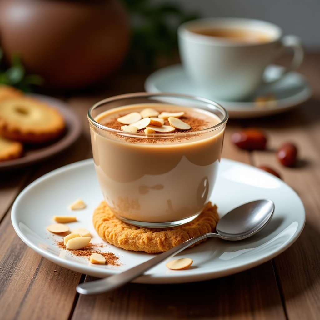 Mousse de Café y Dátiles con Base de Galletas de Almendra: Postre Sin Lactosa y Energizante