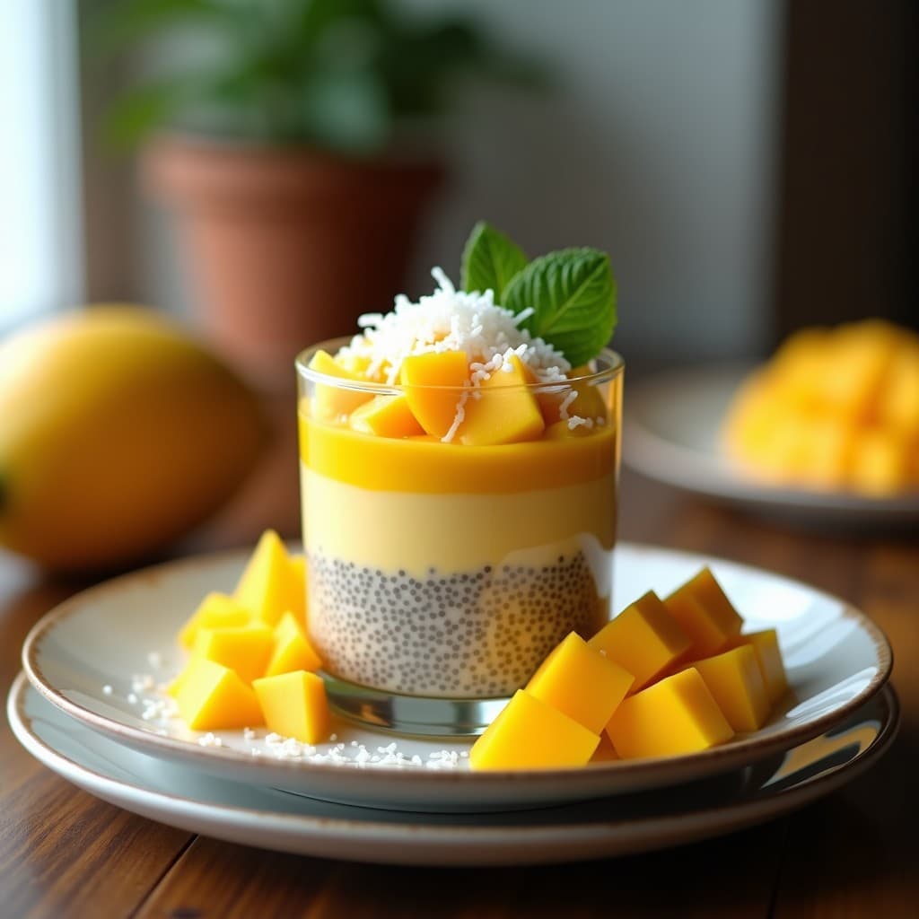 Mousse de Chía y Mango Ataulfo: Postre Brasilero Sin Azúcar para Diabéticos