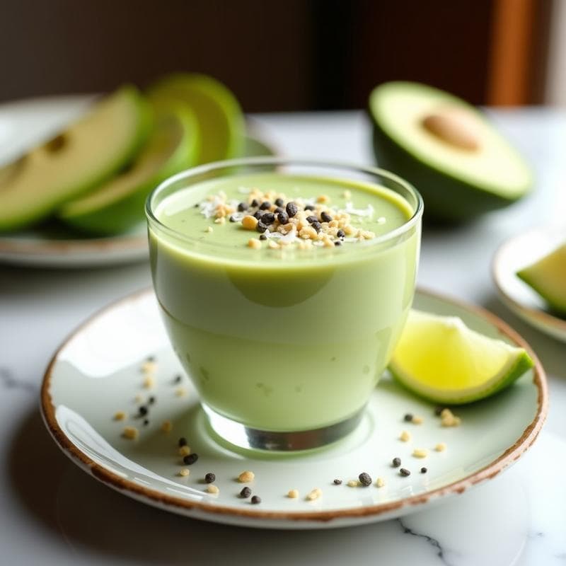 Mousse de Chirimoya y Aguacate con Sirope de Agave: Postre Peruano Sin Lácteos