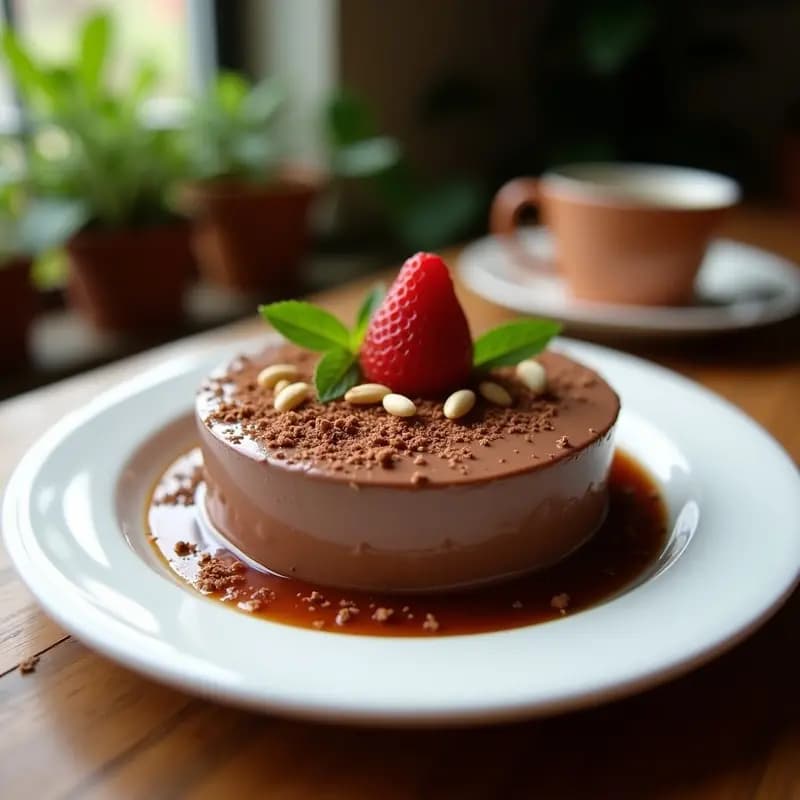 Mousse de Chocolate con Agua de Azahar y Nueces: Postre Persa Sin Azúcar y Sin Lácteos