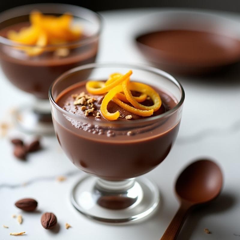 Mousse de Chocolate y Aguacate con Virutas de Naranja confitada: Postre Vegano y Sin Horno