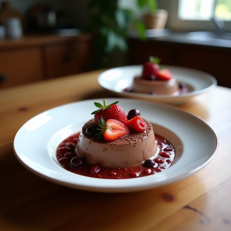 Mousse de Chocolate y Aquafaba con Frambuesas: Postre Vegano Sin Gluten en 5 Ingredientes
