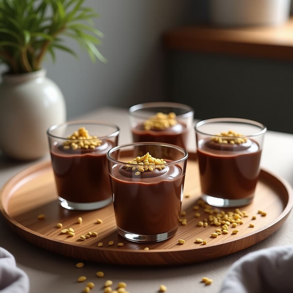 Mousse de Chocolate y Aquafaba con Crujiente de Semillas de Hemp: Postre Vegano en Thermomix