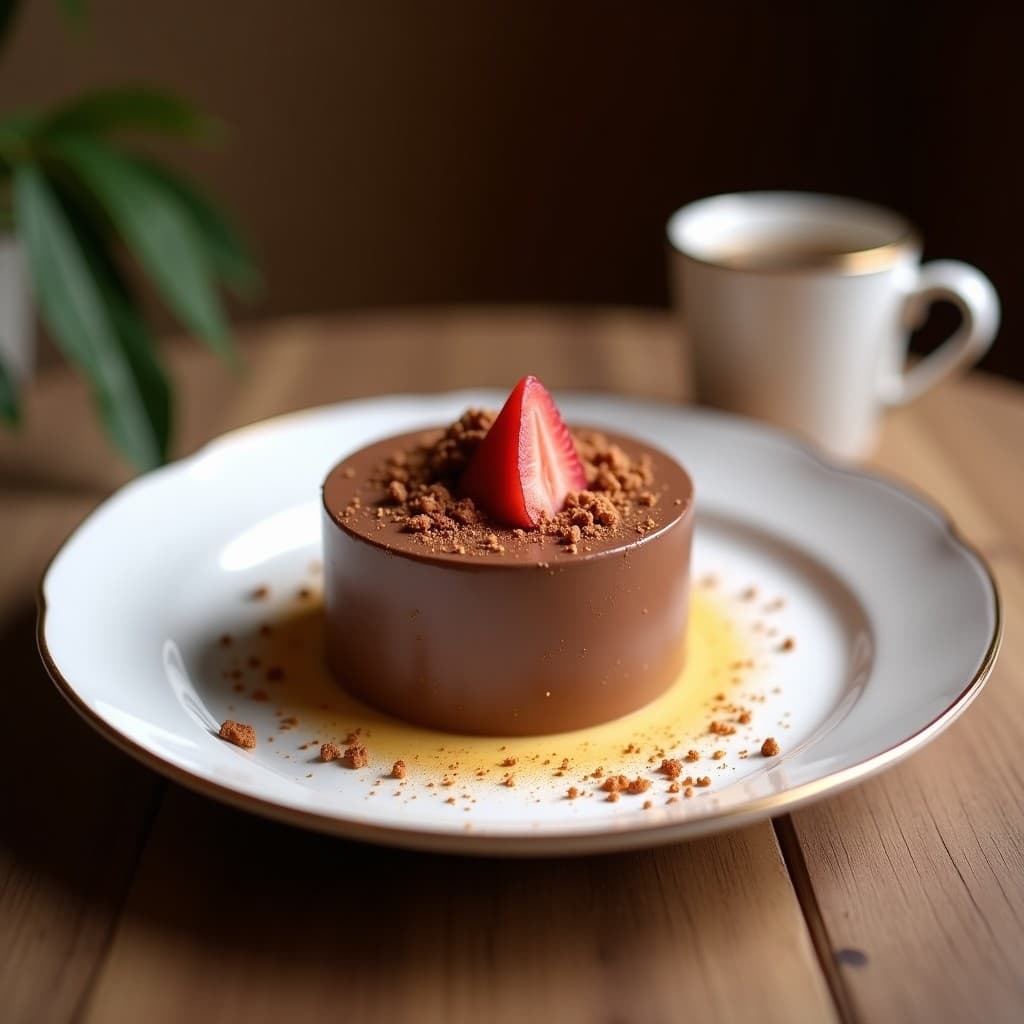 Mousse de Chocolate Avellanado y Café con Base de Galleta de Almendra: Postre Keto Sin Horno