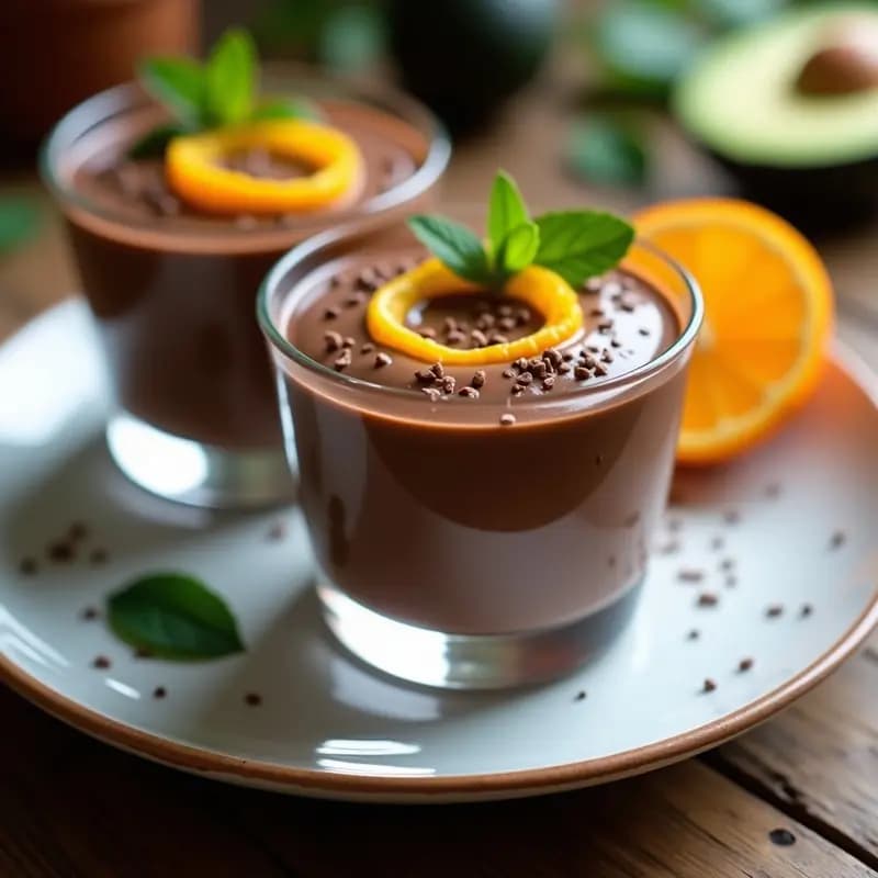 Mousse de Chocolate Avocado y Naranja: Postre Brazileño Keto y Sin Lácteos