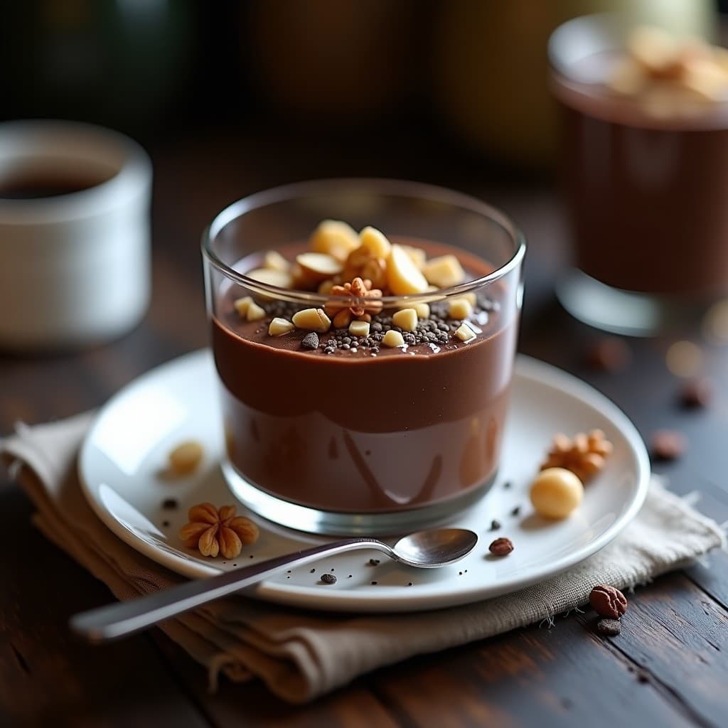 Mousse de Chocolate Avocado con Topping de Frutos Secos: Postre Saludable Sin Azúcar