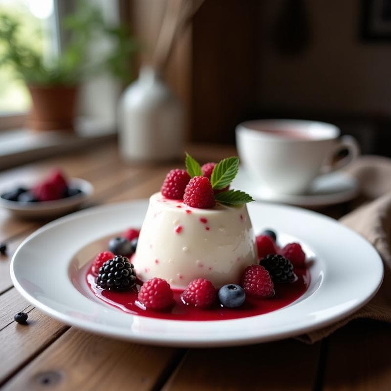 Mousse de Chocolate Blanco y Frutos Rojos: Postre Keto con Stevia y Crema de Coco