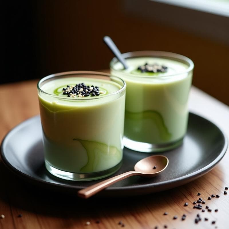 Mousse de Chocolate Blanco y Matcha: Postre Japonés Vegano con Aquafaba