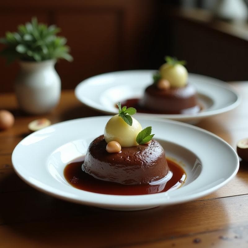 Mousse de Chocolate Negro y Puré de Alcachofa: Postre Gourmet Sin Azúcar