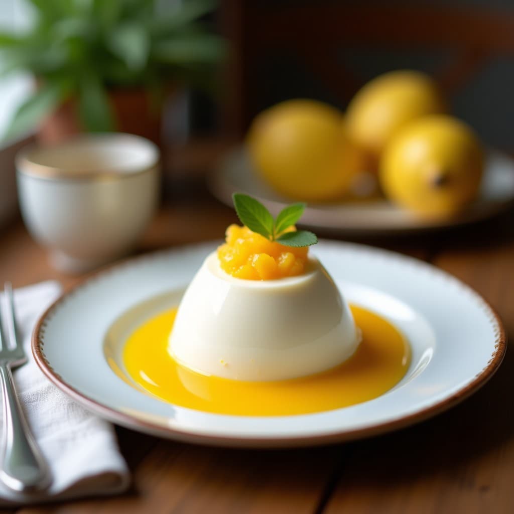 Mousse de Guanábana y Coco con Gelée de Maracuyá: Postre Tropical Sin Lácteos y Sin Azúcar