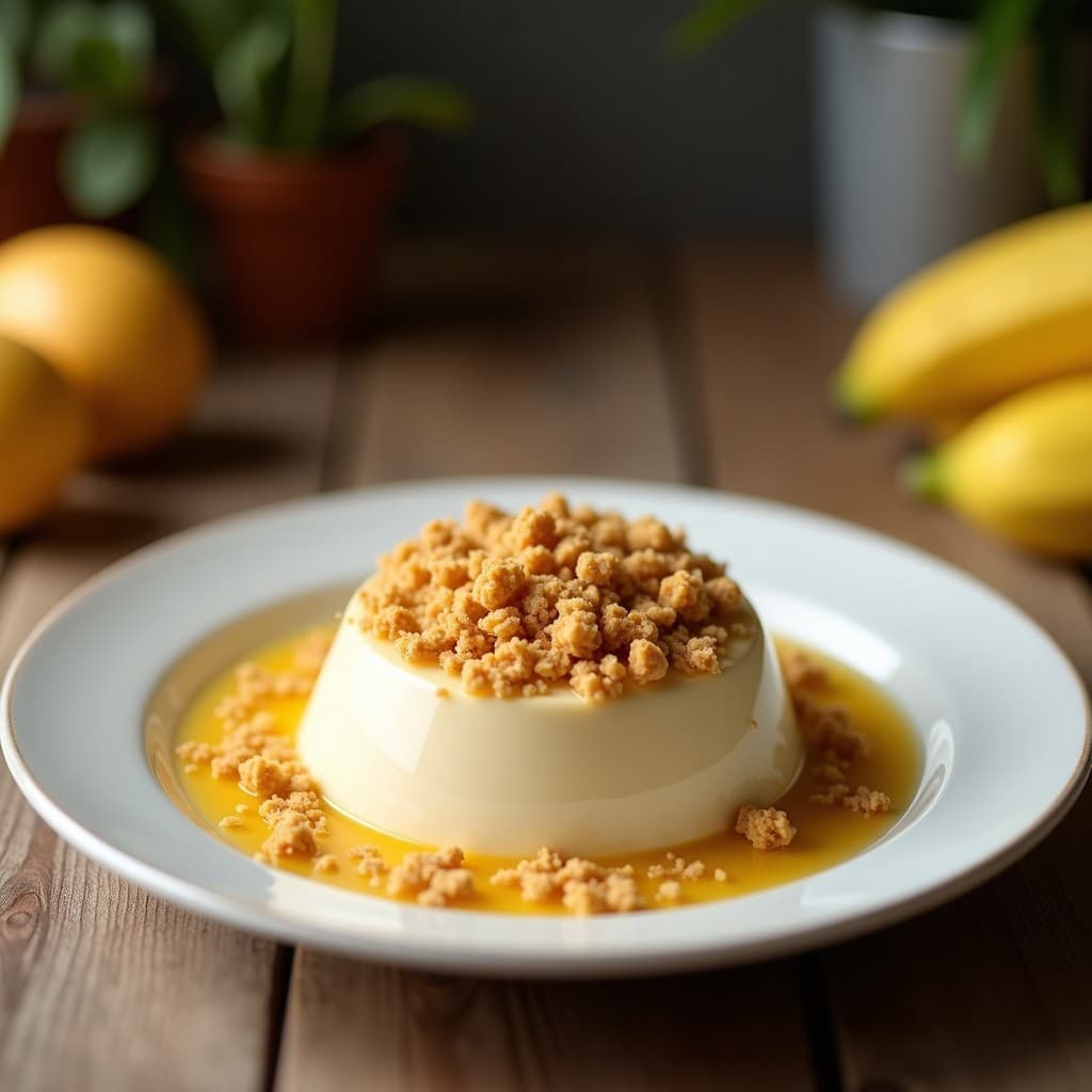 Mousse de Guanábana y Leche de Almendras con Granola de Macadamia: Postre Tropical