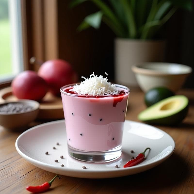 Mousse de Guayaba y Chía con Toque de Chile Habanero: Postre Mexicano Keto y Sin Lácteos