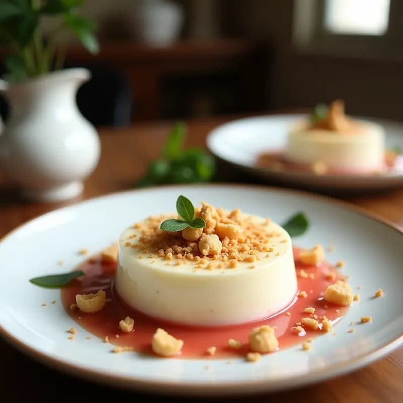 Mousse de Guayaba y Queso de Cajú con Crujiente de Coco: Postre Brasileño Sin Lácteos