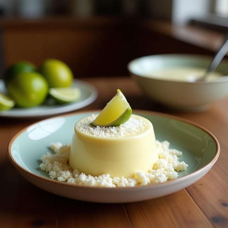 Mousse de Mamey SAPOT con Virutas de Coco y Lima: Postre Tropical Vegano Sin Horno