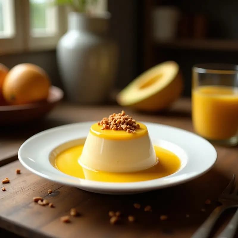 Mousse de Mango y Chía con Leche de Coco: Postre tailandés Sin Cocción